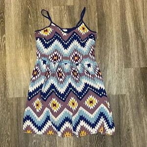 Womens Xhilaration Aztec Print Dress - M